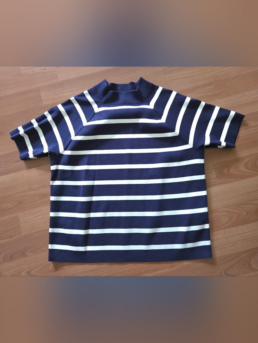 Lauren Ralph Lauren Navy Striped Mockneck Sweater XL